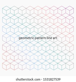 geometric pattern prespective line art