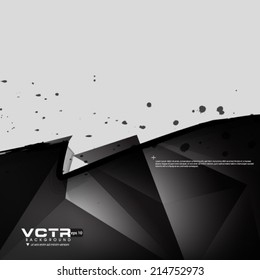Geometric Pattern Prism and Ink Splat Background