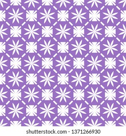 Geometric pattern in purple on a white background. Seamless pattern. Vector background.