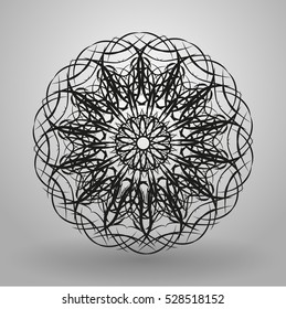 geometric pattern radial / abstract flower vector eps10