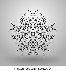 geometric pattern radial / abstract flower vector eps10