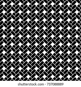 Geometric pattern. Rectangles, rhombuses composition. Seamless surface design with slanted blocks tiling. Grid image. Repeated strokes, diamonds ornament background. Mosaic motif. Grill wallpaper.