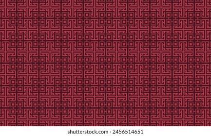 geometric pattern with a red color palette.