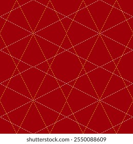 Geometric pattern in red colour background 