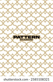 geometric pattern rendered in gold against a crisp white background