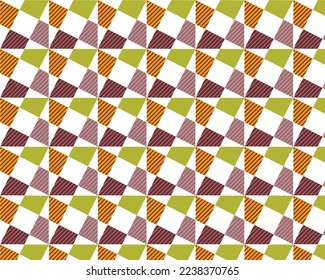 Geometric pattern repeated design, color strip in square shape. It is suitable for textile print, wrappers, wallpapers and background.