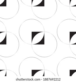 Patrón geométrico, estilo retro monocromo fondo vectorial.