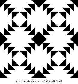 Patrón geométrico, estilo retro monocromo fondo vectorial