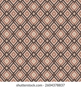 Geometric Pattern - Rhombus - Diamonds (Cream, Beige, Brown, Mocha Mousse) - Repeating Vector Image; Easily Editable; Endless Design; Colorful lIlustration. Print for Gift Paper, Packaging, etc.
