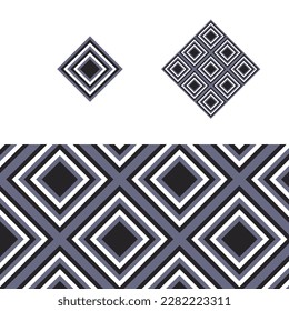 
geometric pattern with rhombus shapes and gradient colors in gray and purple tones
