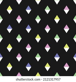 Geometric pattern with rhombuses seamless illustration.