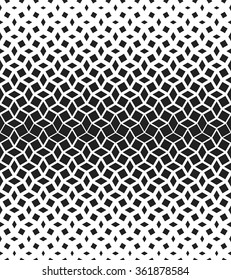 The geometric pattern with rhombuses and squares. Seamless vector background. Black and white texture