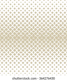 The geometric pattern with rhombuses and squares. Seamless vector background. Gold and white texture