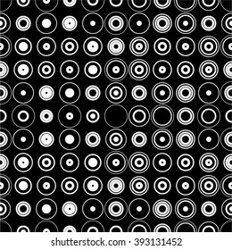 Geometric pattern of rings seamless vector background.