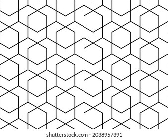 The geometric pattern with romb thin lines. Seamless vector background. Simple lattice graphic design. Black lines on white background