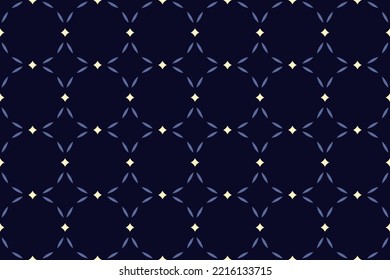 Geometric pattern round shapes background abstract motif minimalist classic colorful ornament graphic style. Casual repeating textile design, blue, white colors.