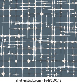 Star Grid Abstract Geometric Pattern of Rounded Shapes Background Vector Illustration
