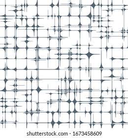 Star Grid Abstract Geometric Pattern of Rounded Shapes Background Vector Illustration