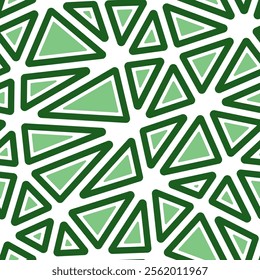 Geometric pattern. Rounded solid shapes in frames. Big triangles size. One tone colored style. Repeatable pattern. Beautiful vector tiles. Seamless vector illustration.