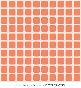 Geometric pattern of rounded square shapes in a reddish-orange color.