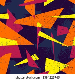 Geometric pattern. Seamless abstract pattern with triangles. Modern geometric background. Vector background. Geometric pattern for textiles.