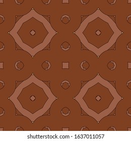 The geometric pattern is seamless. Background of abstract ornament. Template for design on wrapping paper