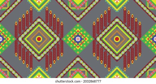 Geometric pattern Seamless Background Vector Enlarge the image without cracking Suitable for printing on fabrics, textures, textiles, wallpaper, interior decoration, paper, patchwork.
