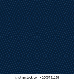 Geometrisches Muster nahtlos. Blaue rechteckige Form. Verwendung für Gewebe, Druck, Produkt, Fliesen, Verpackungen, Tapeten, Kleidung, Umhüllung, Oberfläche.Vektorgrafik 