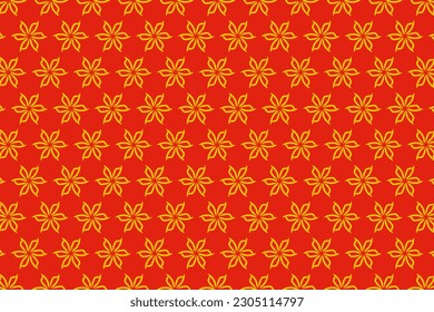 Geometric pattern in seamless design with red color for wallpapers and background. 