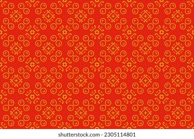 Geometric pattern in seamless design with red color for wallpapers and background. 