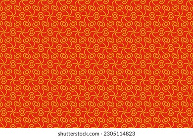 Geometric pattern in seamless design with red color for wallpapers and background. 