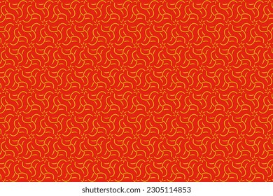 Geometric pattern in seamless design with red color for wallpapers and background. 