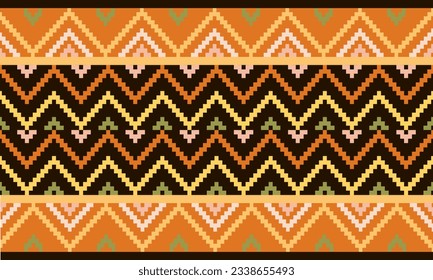 Geometrisches Muster nahtlose Diamantfarbe orientalisch. nahtloses Muster. Design für Stoff, Vorhang, Hintergrund, Teppich, Tapete, Kleidung, Umhüllung, Batik, Stoff, Vektorgrafik. Musterstäbchen