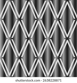 Geometric pattern of seamless fabric, like monochrome illustration. Suit for package design, wallpaper, fashion print, Housing wallpaper, arty-crafty.