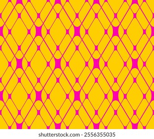 Geometric pattern seamless. Fabric, wallpaper, wrapping, background design. Seamless abstract geometric chain pattern. Vector Illustration. Seamless abstract chain pattern on colorful.
