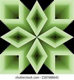 patrón geométrico sin soldadura tela de fondo verde patrón mosaico decoración interior diseño gráfico