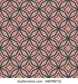Geometric pattern seamless knitted texture