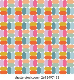 Padrão geométrico de sem costura, como ilustração. Terno para design de pacote, papel de parede, impressão de moda, papel de parede de habitação, arty-crafty.