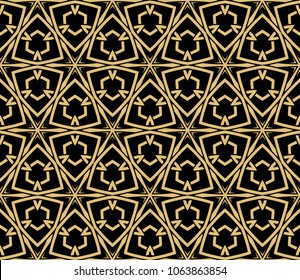 Geometric pattern. Seamless line art design. Vector illustration. For the design, printing, presentations, wallpapers.