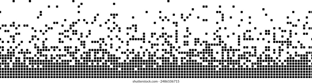 Geometric pattern. Seamless in one direction. Rounded squares