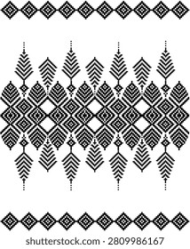 Geometric pattern seamless pattern oriental style black white design for background, wallpeper, fabric,textile, clothing, garment