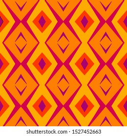 Geometric pattern, seamless ornament. In trendy vibrant colors. For the design of wallpaper, wrapping paper, textile industry.