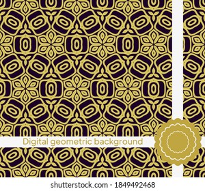 Geometric pattern with seamless ornament. Vector illustration.