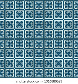 Geometric Pattern. Seamless Texture Color Background. Element For Design. Vector Illustration. Silver blue color.