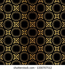 Geometric Pattern. Seamless Texture Color Background. Element For Design. Vector Illustration. Luxury black gold color. Rich design. For presentation. wallpaper, page, paper.