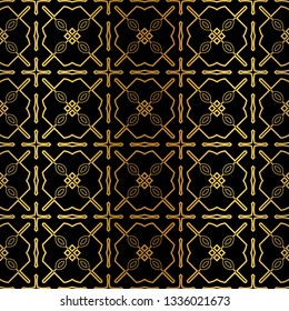 Geometric Pattern. Seamless Texture Color Background. Element For Design. Vector Illustration. Luxury black gold color. Rich design. For presentation. wallpaper, page, paper.