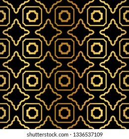 Geometric Pattern. Seamless Texture Color Background. Element For Design. Vector Illustration. Luxury black gold color. Rich design. For presentation. wallpaper, page, paper.