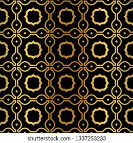 Geometric Pattern. Seamless Texture Color Background. Element For Design. Vector Illustration. Luxury black gold color. Rich design. For presentation. wallpaper, page, paper.