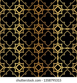 Geometric Pattern. Seamless Texture Color Background. Element For Design. Vector Illustration. Luxury black gold color. Rich design. For presentation. wallpaper, page, paper.
