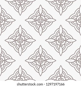 Geometric Pattern. Seamless Texture Grey Color Background. Vector illustration.